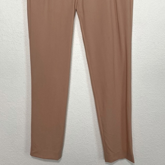 Theory Blush Pink Wool Mid Rise Flat Front Straight Leg Trouser Pants Size 4 - Picture 5 of 8